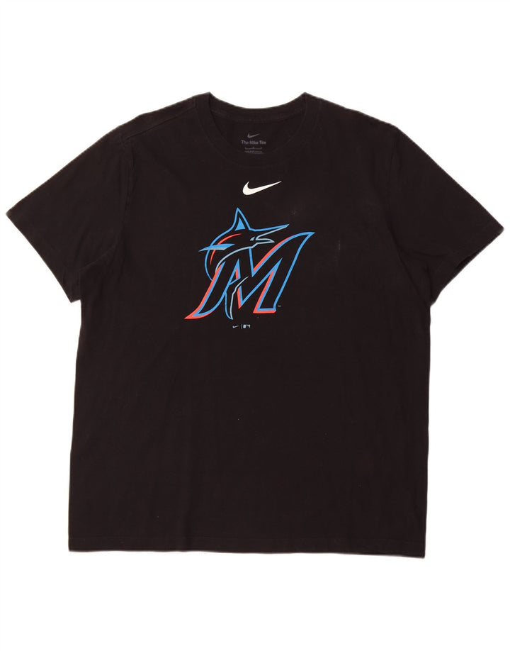Мужская футболка с рисунком NIKE, большая, черная