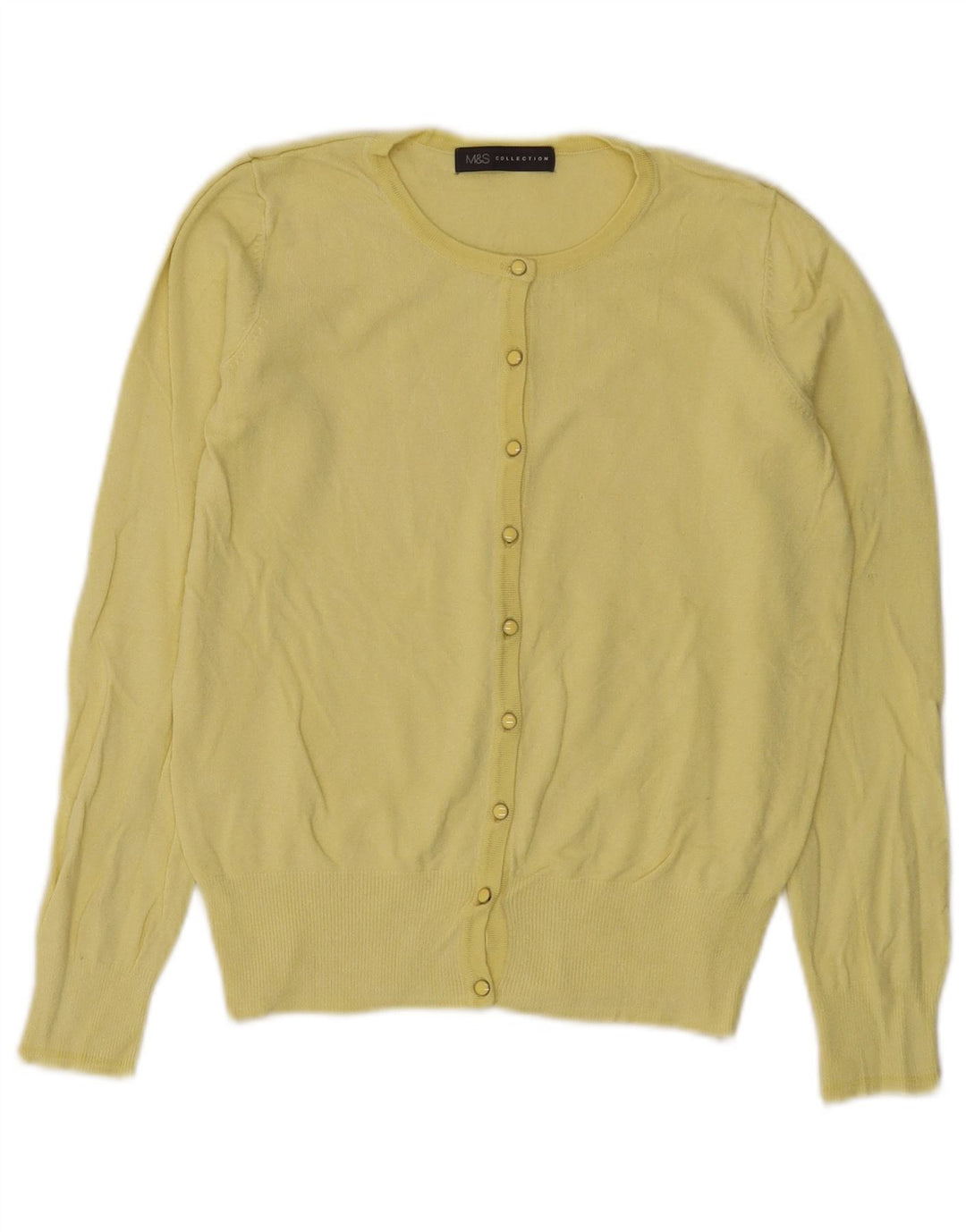 Женский кардиган Marks & Spencer UK 8, маленький, желтый, вискоза