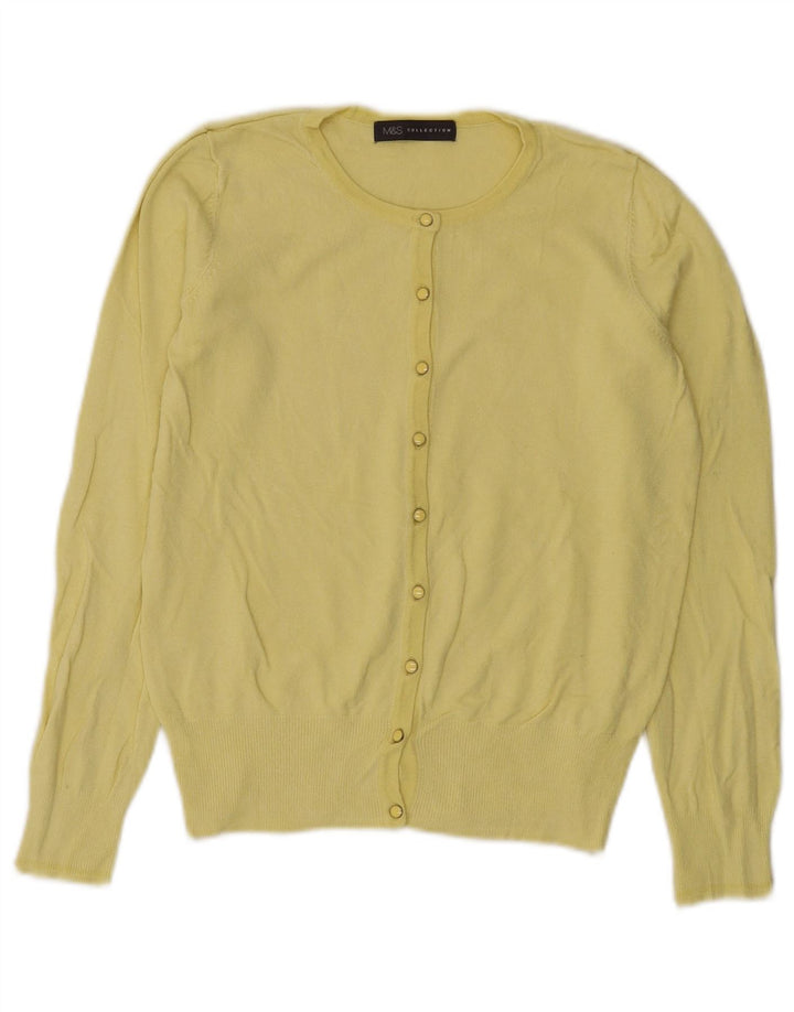 Женский кардиган Marks & Spencer UK 8, маленький, желтый, вискоза