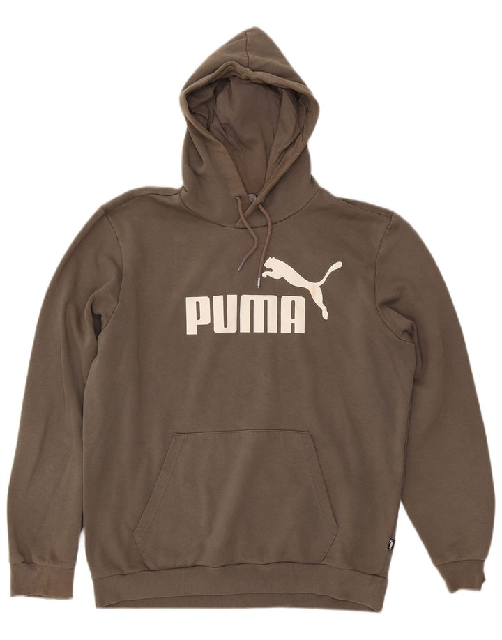 Мужской джемпер с капюшоном Puma с рисунком, средний коричневый, хлопок