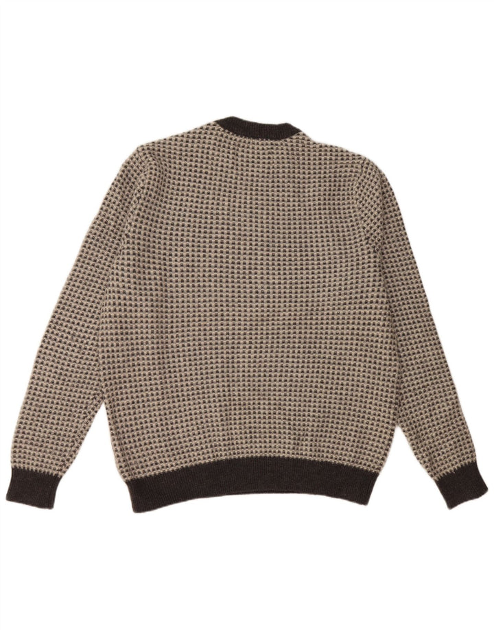 Женский джемпер с круглым вырезом JACK WILLS, Великобритания, 20, 2XL, серый, шерстяной в клетку