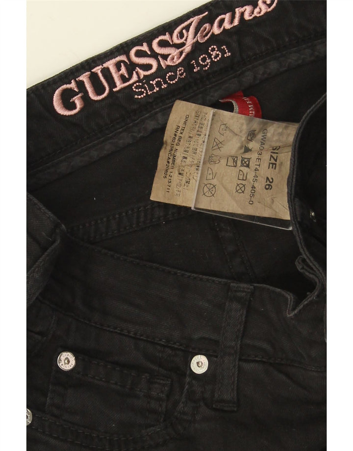 Женские узкие джинсы GUESS W26 L28, черный хлопок