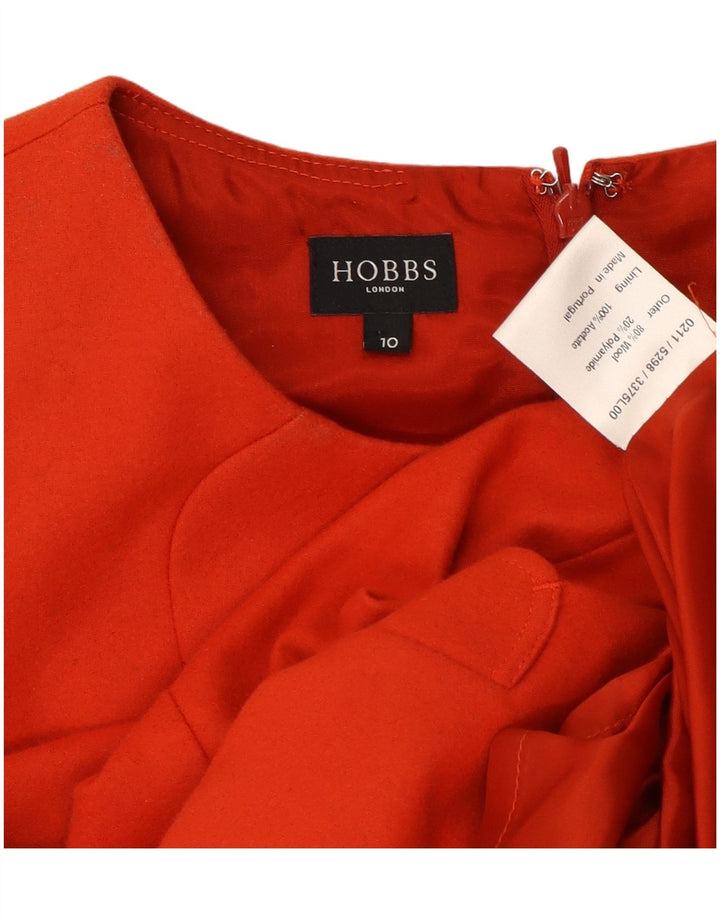 Женское платье-футляр без рукавов Hobbs, Великобритания, 10 шт., маленькое, красное, шерсть