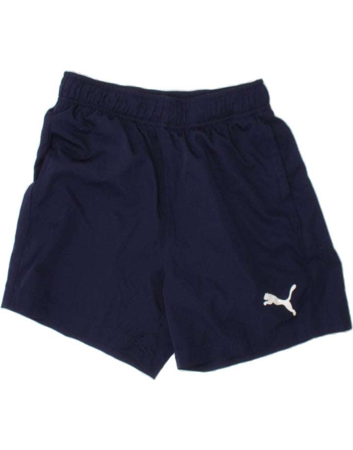 PUMA Mens Sport Shorts Small Navy Blue Polyester Vintage Puma and Second-Hand Puma from Messina Hembry 