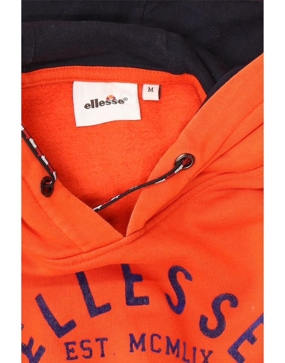 ELLESSE Мужской джемпер с капюшоном с рисунком, средний оранжевый