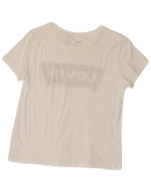 Женская футболка с рисунком Levi's Top UK 10, маленькая белая
