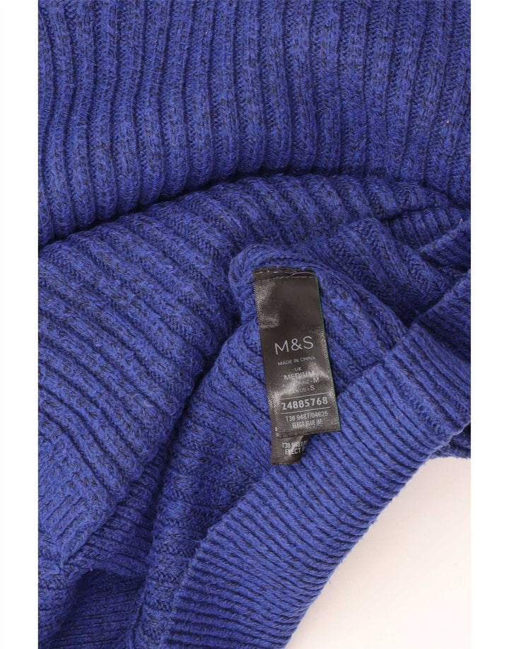 Женский свитер с капюшоном Marks & Spencer UK 14, средний синий полиэстер