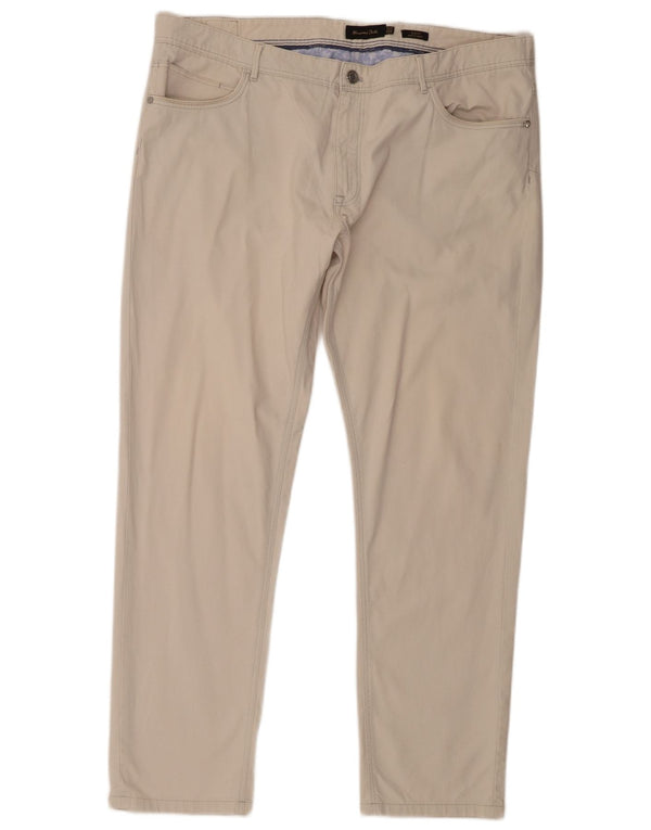 Мужские повседневные брюки приталенного кроя Massimo Dutti EU 50 2XL W40 L31 бежевые