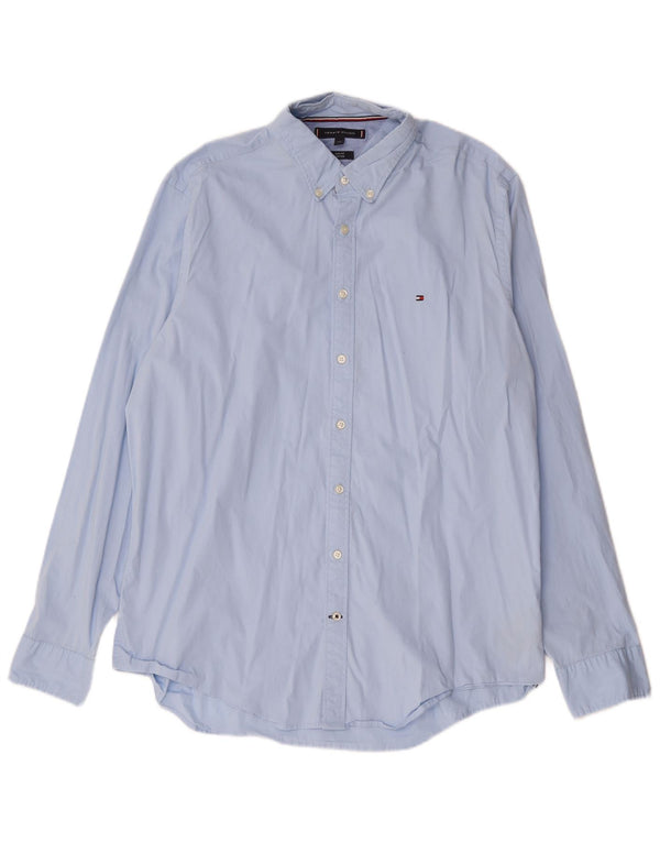 Мужская рубашка узкого кроя Tommy Hilfiger 2XL, синяя, хлопок