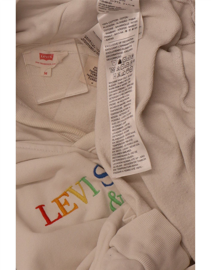 Женский джемпер с капюшоном оверсайз с рисунком LEVI'S UK 14, средний, белый