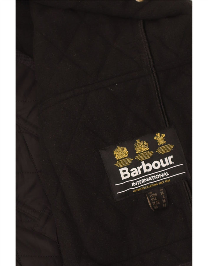 Женская стеганая куртка Barbour в стиле милитари UK 10, маленькая, черная, полиэстер