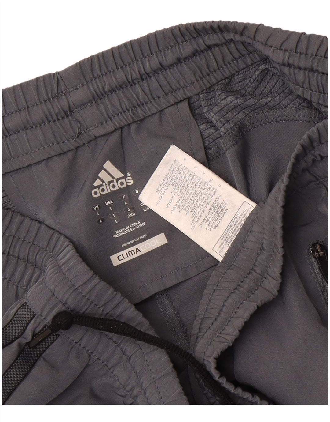 Мужские спортивные шорты Adidas Climacool, большие серые, полиэстер с цветными блоками