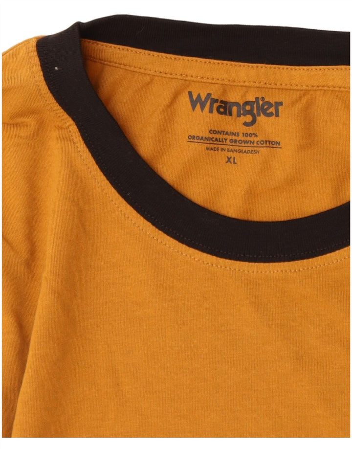 WRANGLER Мужская футболка Top XL Коричневый хлопок