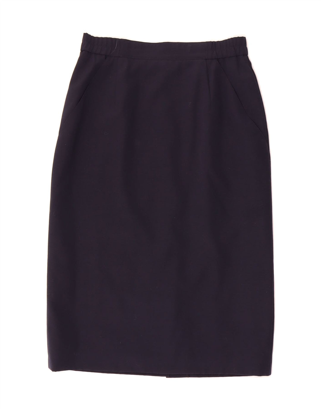 VINTAGE Womens Pencil Skirt UK 12 Medium W28 Navy Blue Vintage Vintage and Second-Hand Vintage from Messina Hembry 