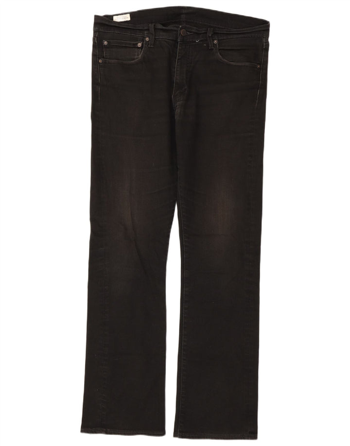 Мужские джинсы Bootcut Levi's W36 L34, черные хлопковые