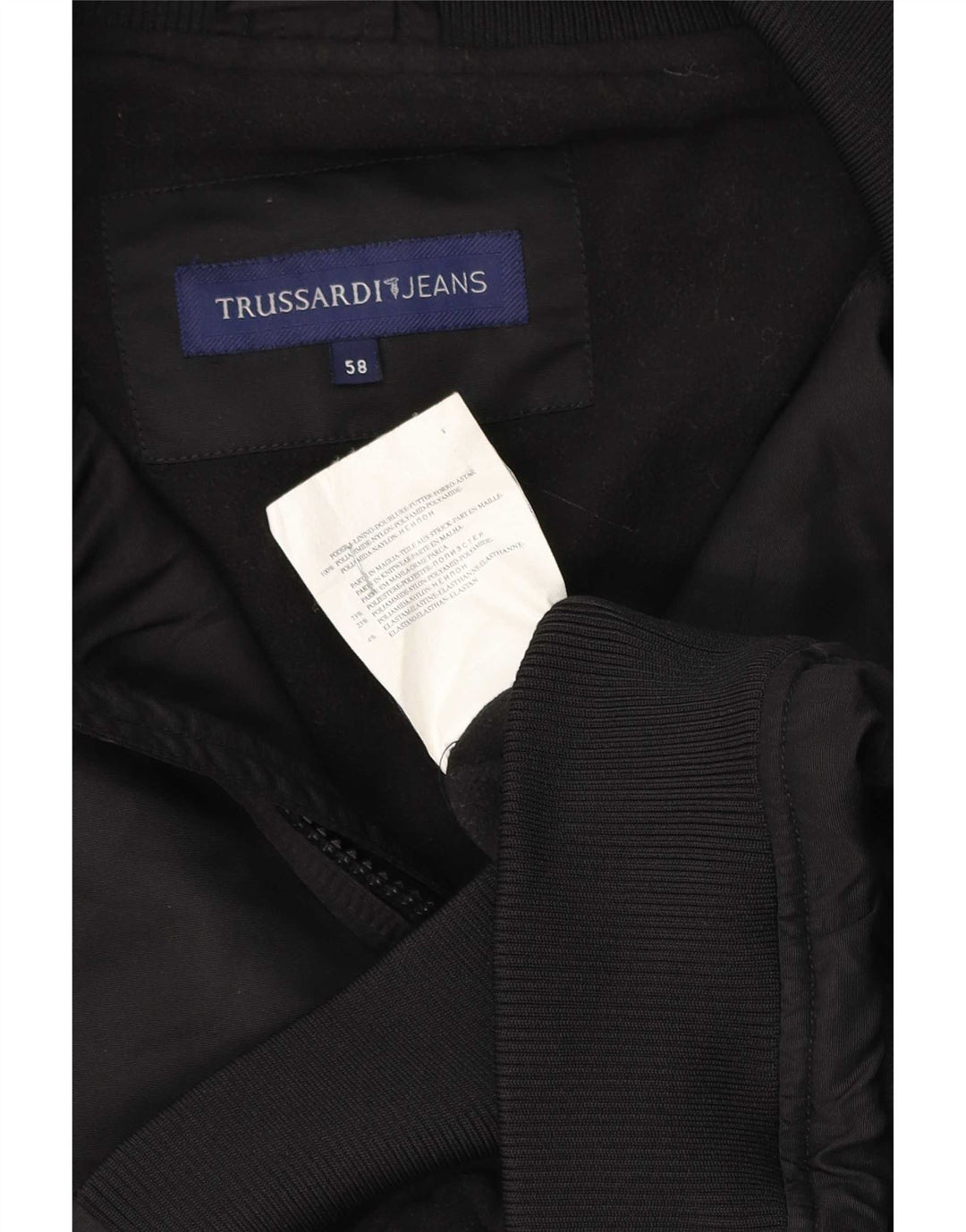 Мужская куртка-бомбер Trussardi Jeans IT 58 4XL Черный Полиэстер