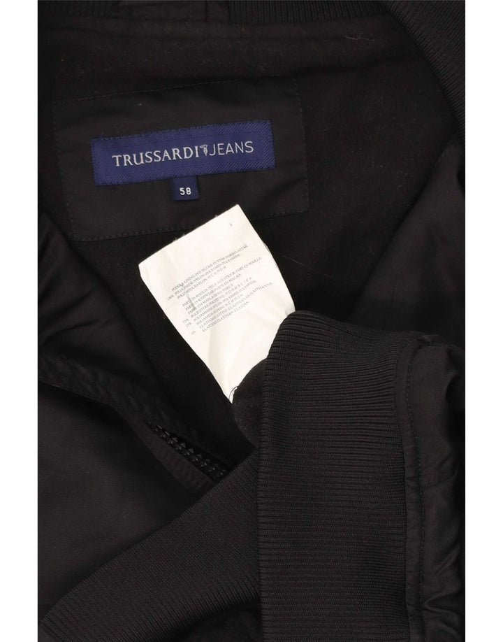 Мужская куртка-бомбер Trussardi Jeans IT 58 4XL Черный Полиэстер