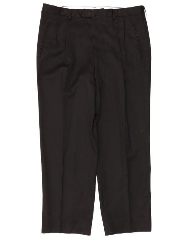 Мужские костюмные брюки Daniel Hechter IT 56 3XL W38 L28 черные шерстяные