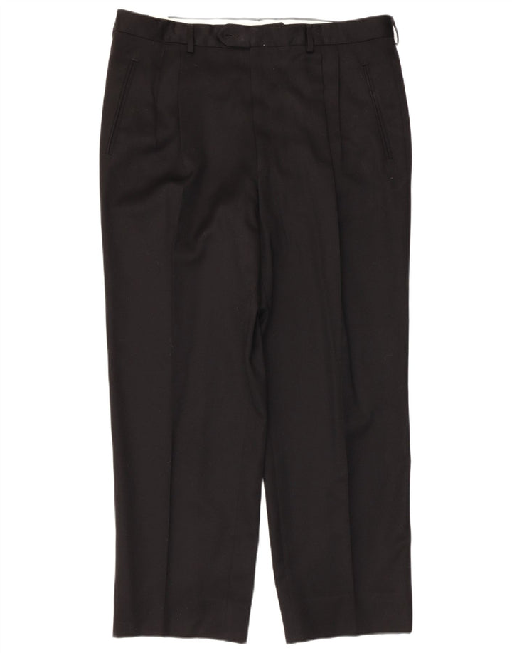 Мужские костюмные брюки Daniel Hechter IT 56 3XL W38 L28 черные шерстяные