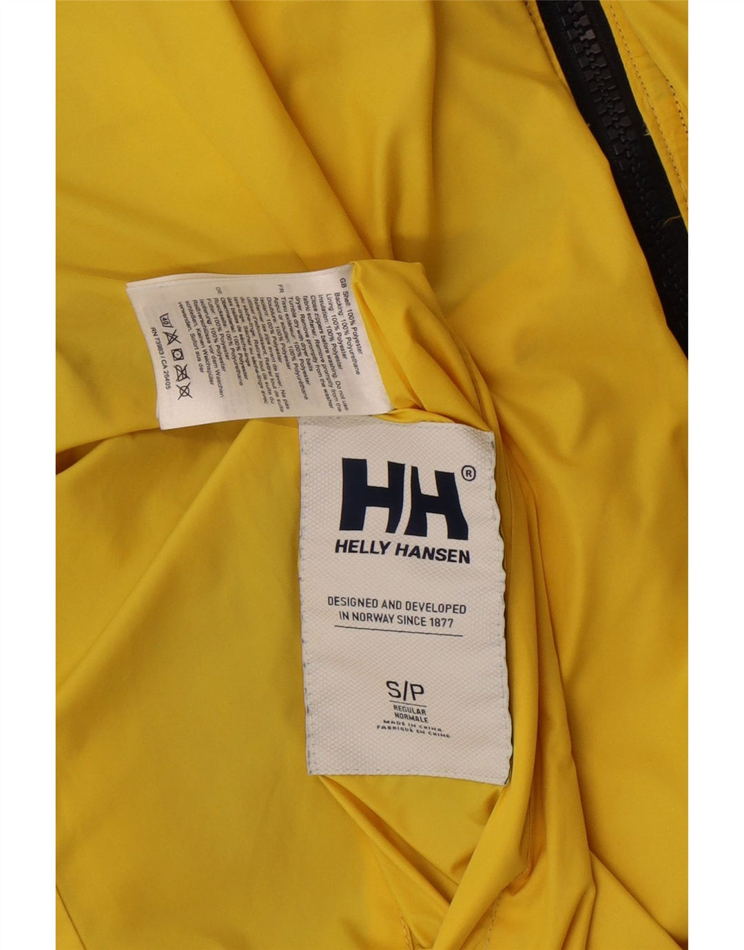 Мужская двусторонняя стеганая куртка Helly Hansen UK 36, маленькая, желтая