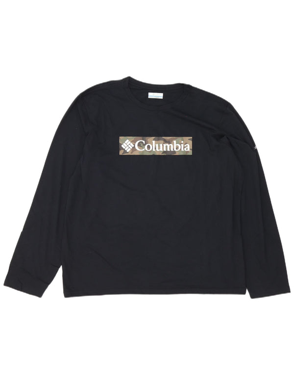 Мужской топ Columbia с рисунком с длинным рукавом XL, черный хлопок