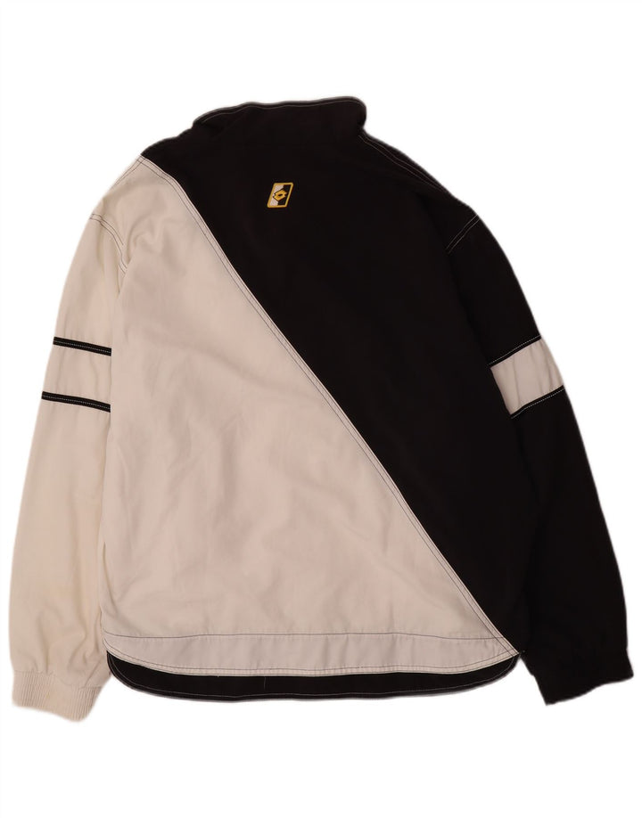 Мужской спортивный костюм Lotto, верхняя куртка, большой черный полиэстер с цветными блоками