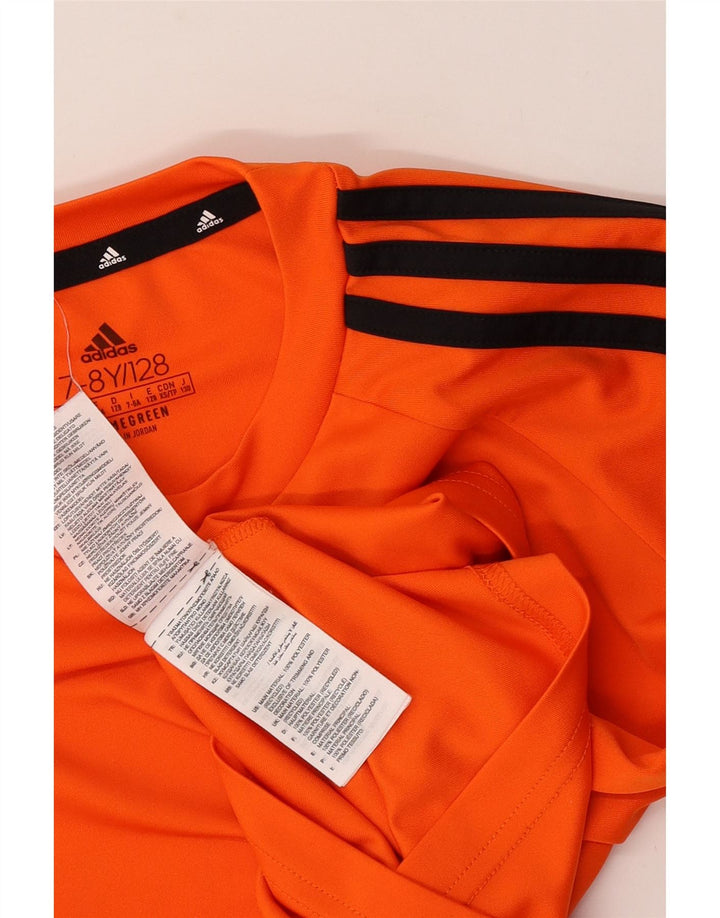 Футболка Adidas для мальчиков Aeroready, топ 7-8 лет, оранжевый полиэстер