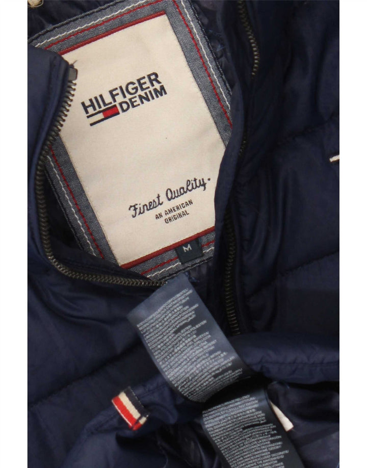 Женская стеганая куртка Tommy Hilfiger UK 14, средний темно-синий, полиэстер