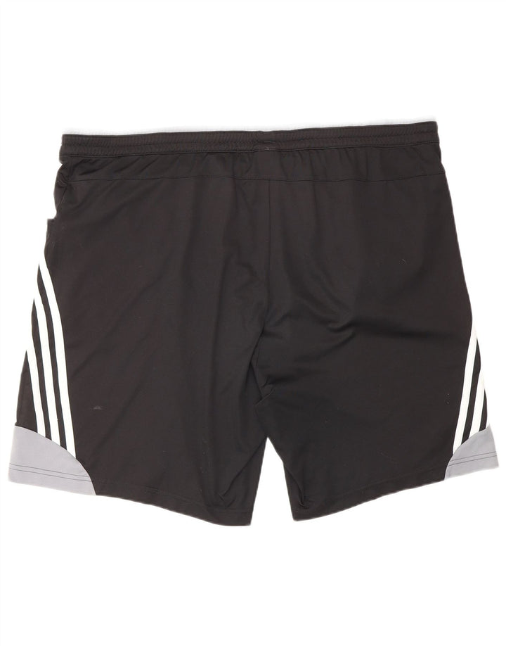 Мужские спортивные шорты ADIDAS XL, черные, полиэстер с цветными блоками
