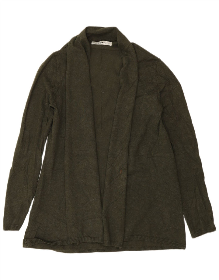 Женский открытый кардиган Zara UK 12, средний зеленый вискоза
