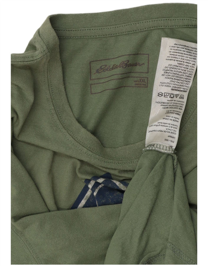 Мужская футболка с рисунком EDDIE BAUER, 2XL, зеленый хлопок