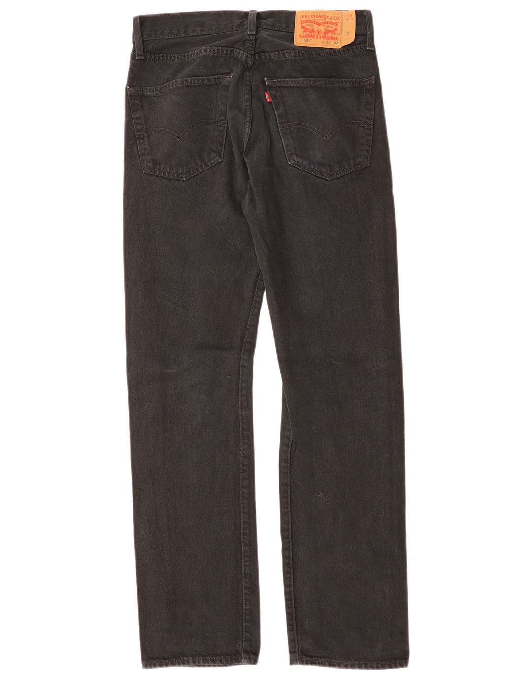 Мужские прямые джинсы LEVI'S 501 W31 L32, черный хлопок