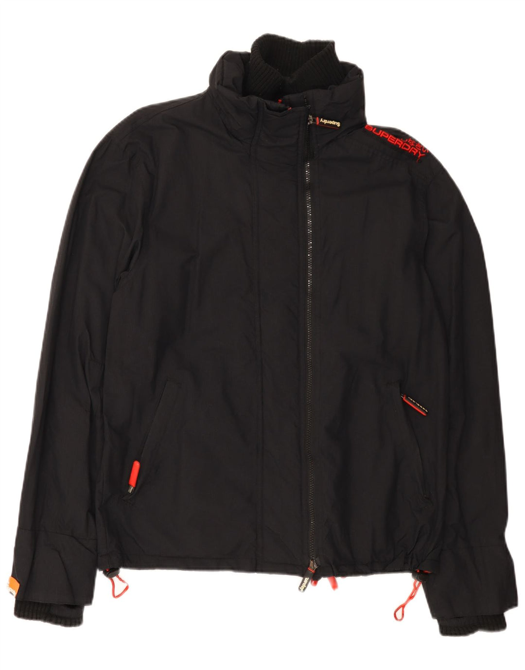 Женская ветровка с графическим рисунком Superdry UK 16, большая черная