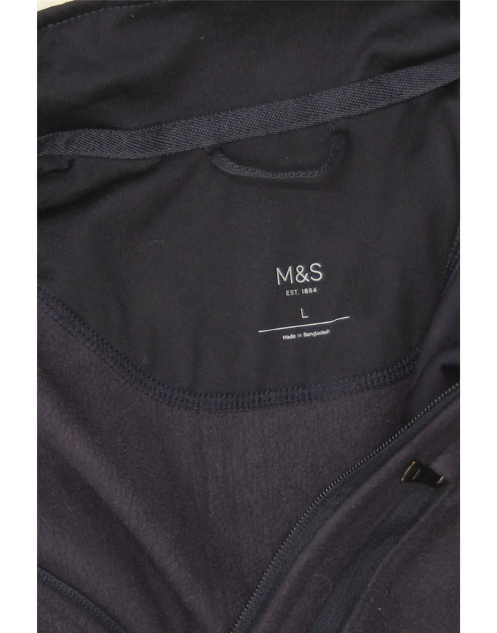 Мужская флисовая куртка Marks & Spencer UK 40, темно-синяя, большая