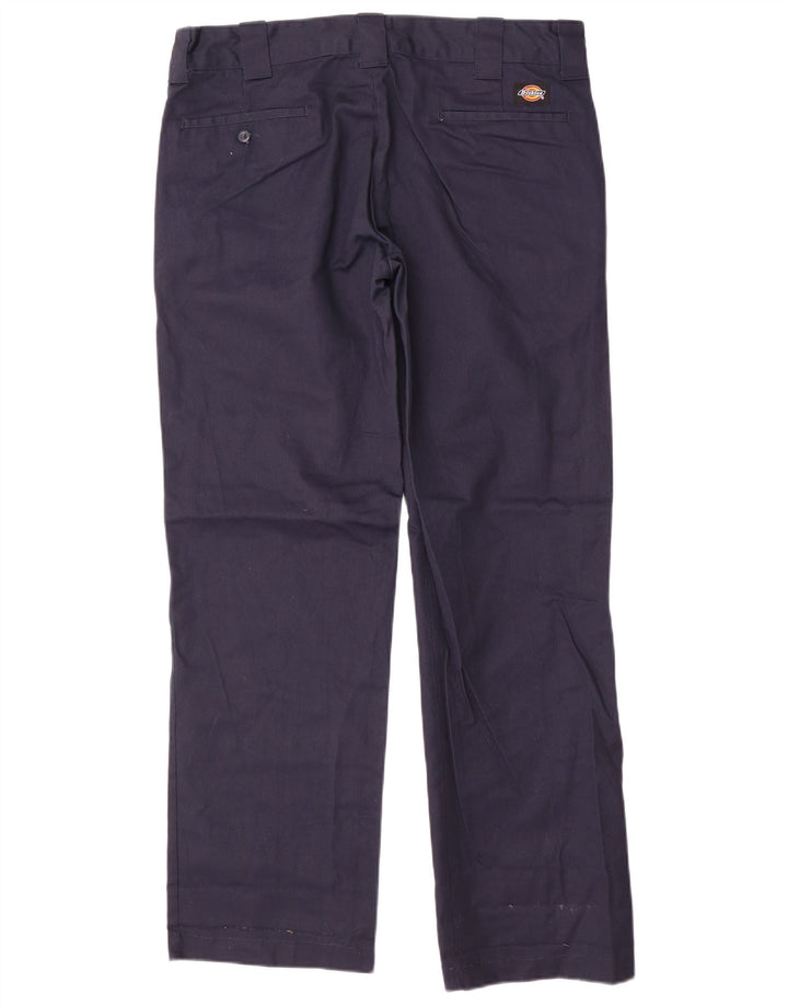 Мужские узкие прямые брюки-чинос Dickies W34 L32 темно-синего цвета из полиэстера