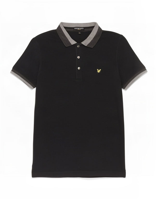 Мужская рубашка-поло Lyle & Scott, средний черный цвет, хлопок