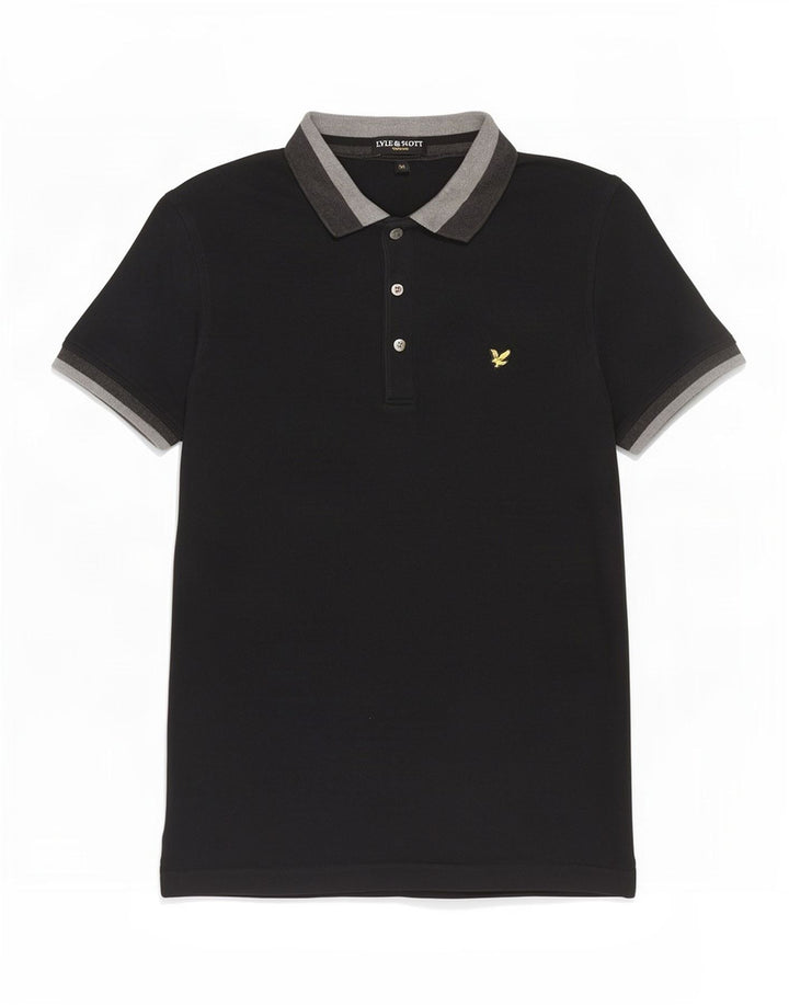 Мужская рубашка-поло Lyle & Scott, средний черный цвет, хлопок