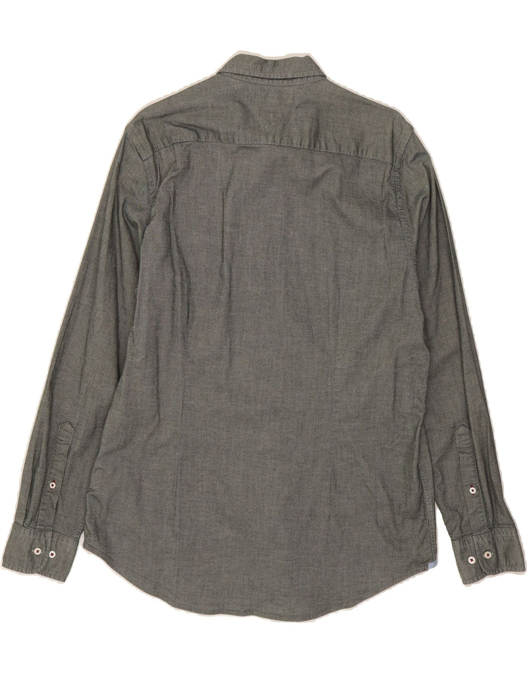 TOMMY HILFIGER Mens Slim Fit Shirt XL Grey Cotton Vintage Tommy Hilfiger and Second-Hand Tommy Hilfiger from Messina Hembry 