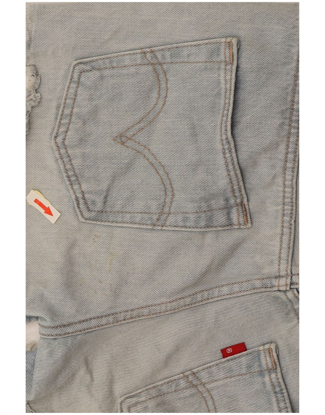 Женские джинсовые шорты LEVI'S 501 W27, маленькие синие, хлопок