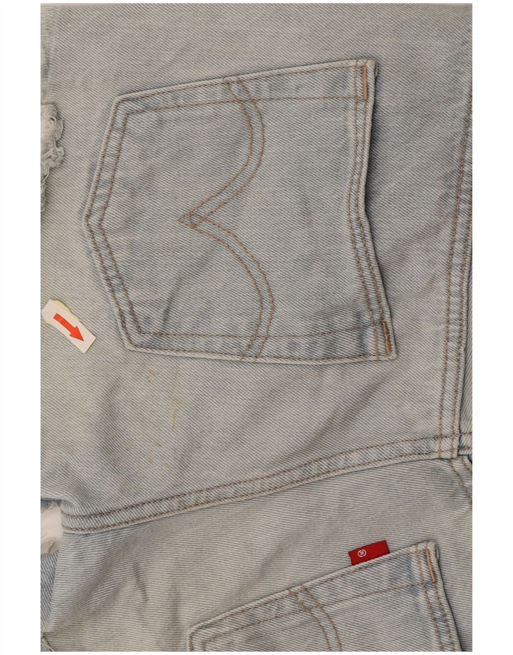 Женские джинсовые шорты LEVI'S 501 W27, маленькие синие, хлопок