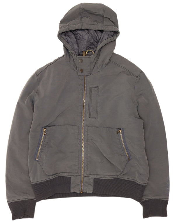 Мужская куртка-бомбер с капюшоном Calvin Klein Jeans UK 44 2XL Серый полиэстер