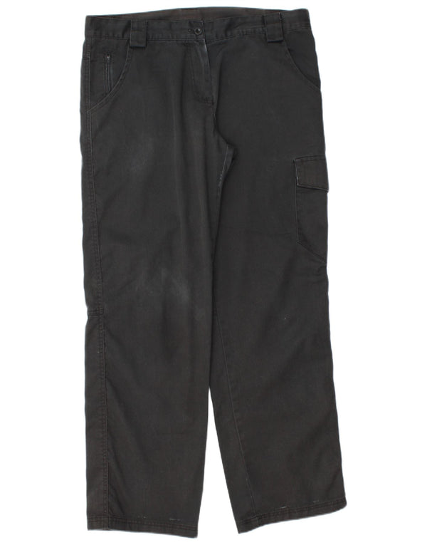 Женские прямые брюки карго Dickies UK 12, средние W32 L30, черный хлопок