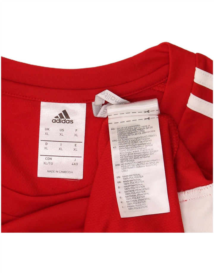 Adidas Мужская футболка Climalite Top XL Красный Полиэстер