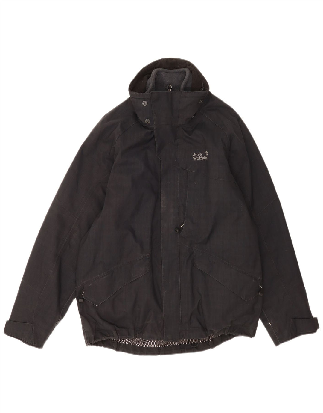 Мужская ветровка Jack Wolfskin UK 36, маленькая черная полиэстер