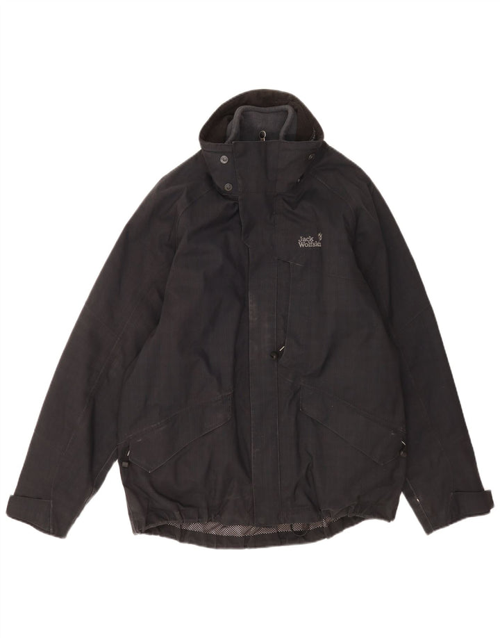 Мужская ветровка Jack Wolfskin UK 36, маленькая черная полиэстер