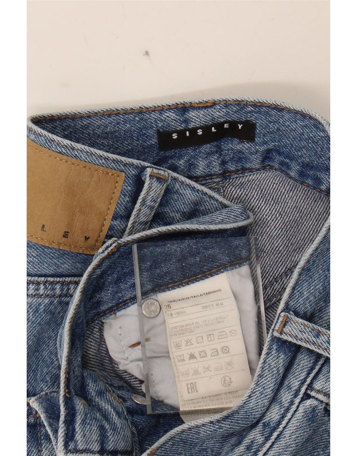 SISLEY Womens Wide Leg Jeans W26 L32 Blue Cotton Vintage Sisley and Second-Hand Sisley from Messina Hembry 
