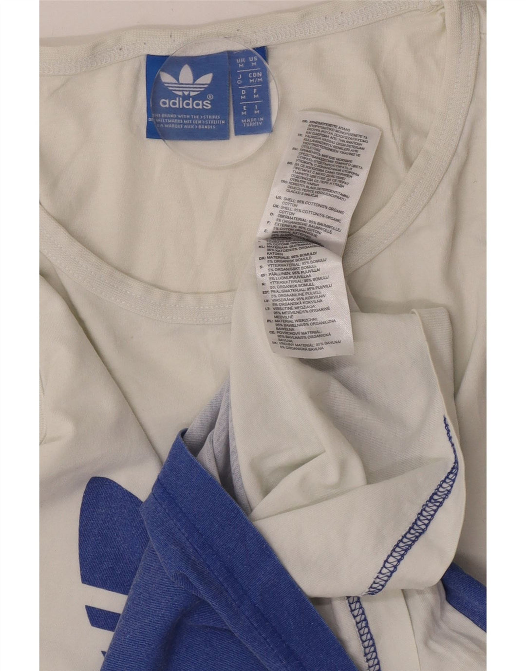 Мужской жилет Adidas с графическим рисунком, средний белый хлопок с цветными блоками