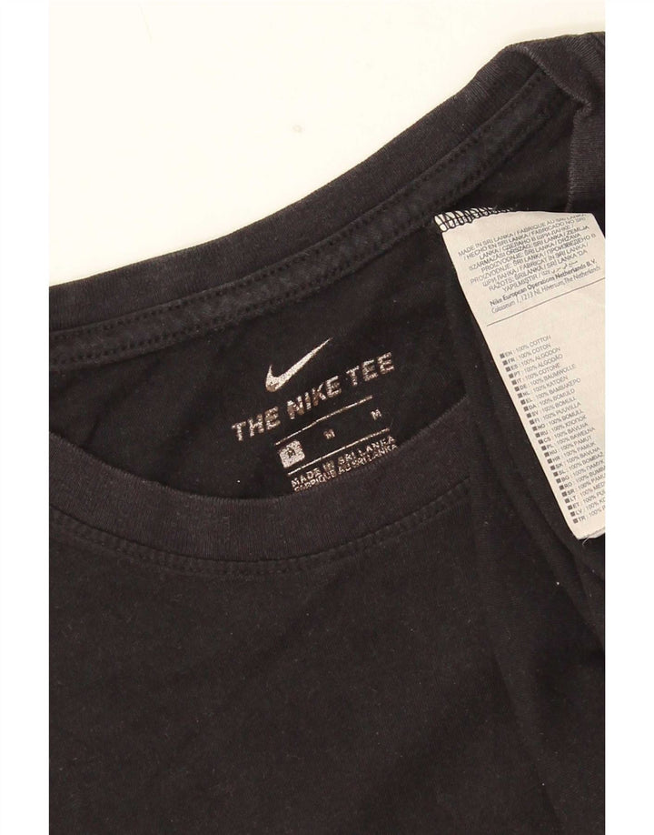 Мужская футболка Nike из хлопка среднего размера, черная