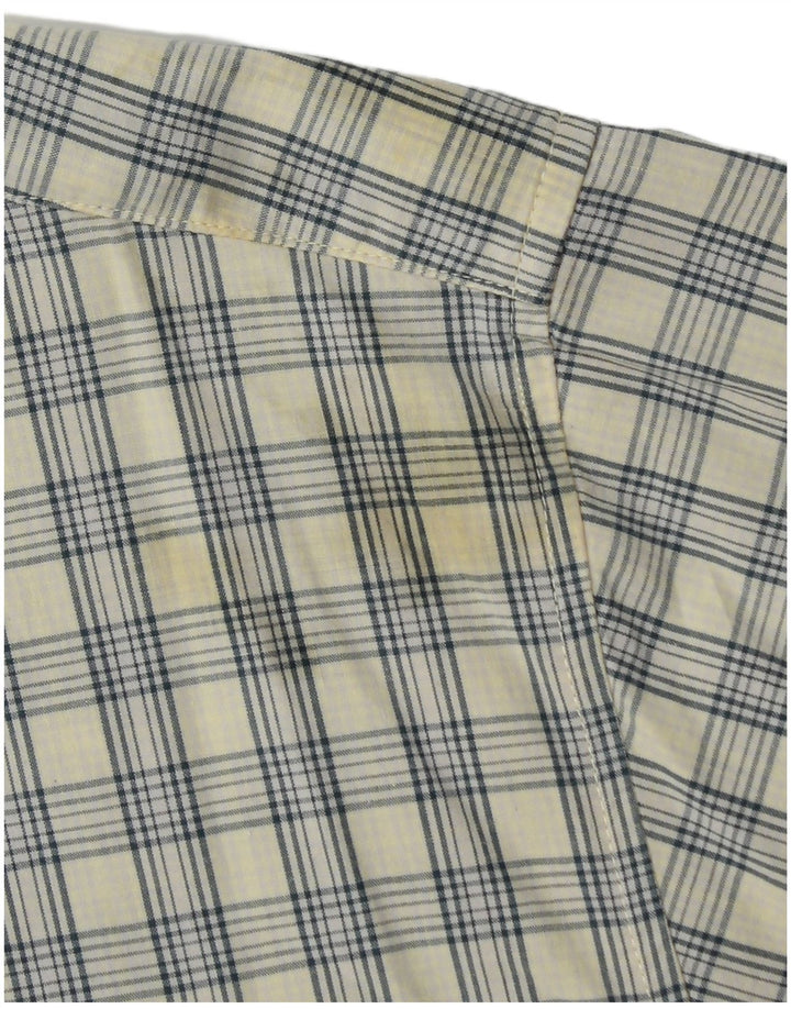 Мужская рубашка с коротким рукавом Dockers среднего желтого цвета в клетку