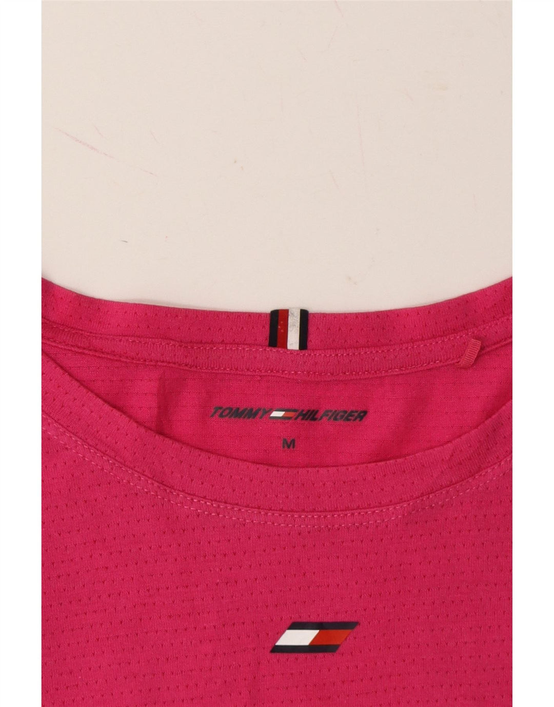 TOMMY HILFIGER Womens Top Long Sleeve UK 14 Medium Pink Vintage Tommy Hilfiger and Second-Hand Tommy Hilfiger from Messina Hembry 